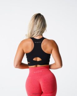 NVGTN Fitness kadınlar dikişsiz sütyen üstünü şekillendirin siyah 2T4TB202