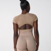 NVGTN Fitness kadınlar girdap dikişsiz sutyen üst bej 2T4TB149