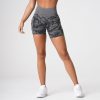 NVGTN Fitness kadınlar kamuflaj dikişsiz şort siyah 2T4TB437