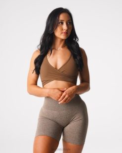 NVGTN Fitness kadınlar parlaklık sutyen mocha 2T4TB212