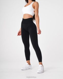 NVGTN Fitness kadınlar sağlam dikişsiz tayt siyah 2T4TB495