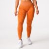 NVGTN Fitness kadınlar zebra dikişsiz tayt yanmış turuncu 2T4TB683